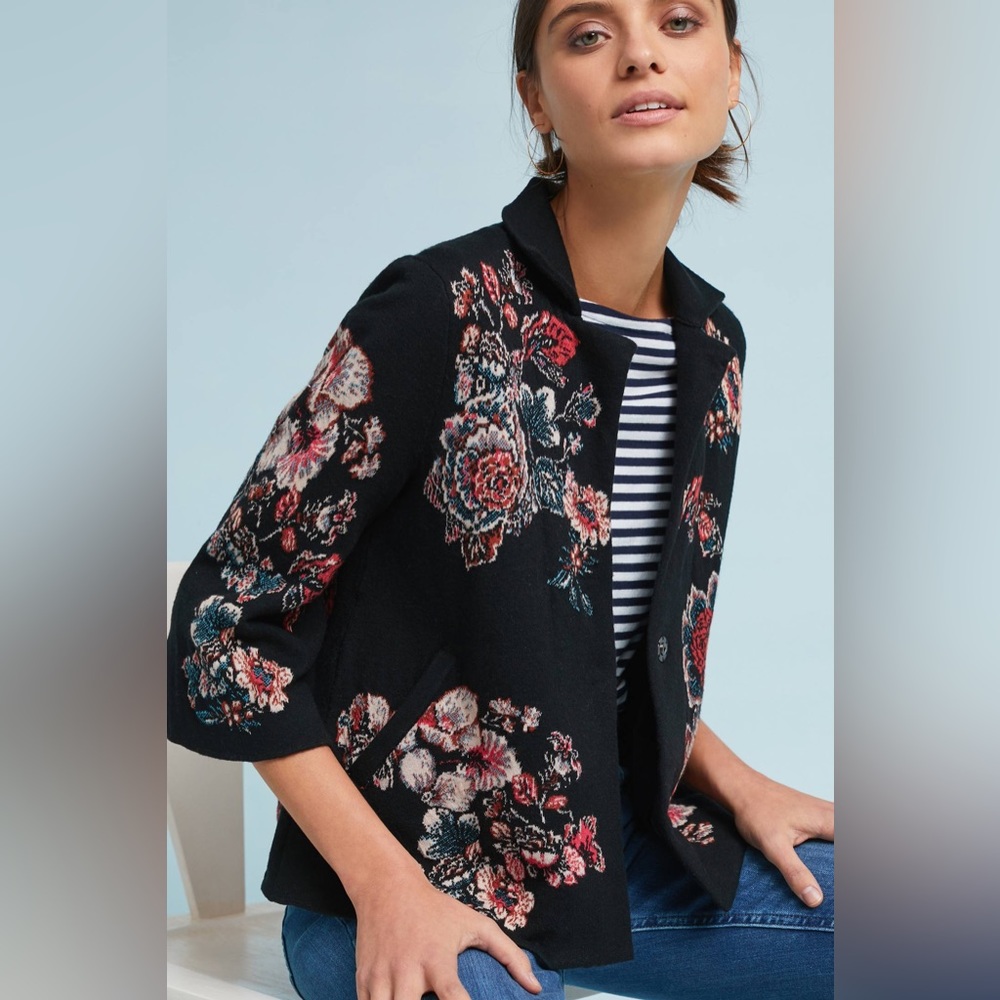 Anthropologie Floral Blazer - Size L